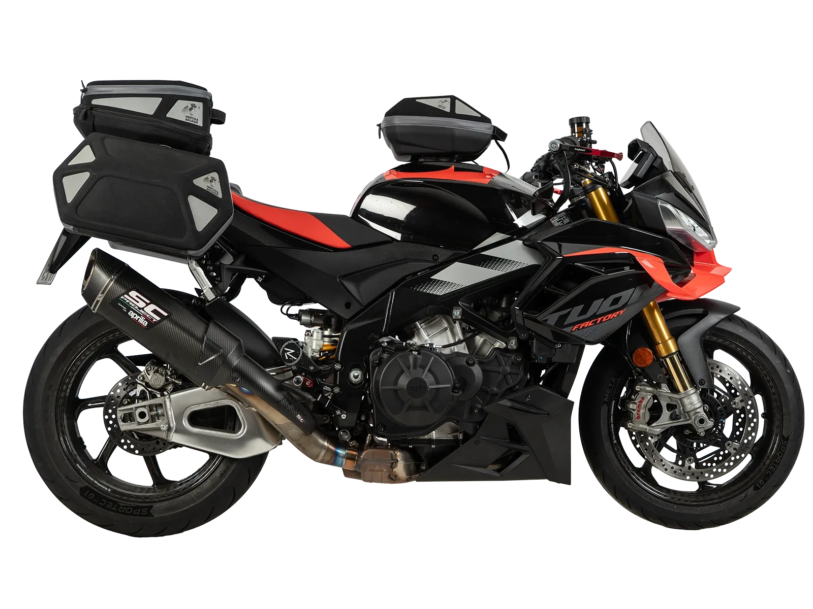 C-Bow side carrier black for Aprilia Tuono V4 Factory (2025-)