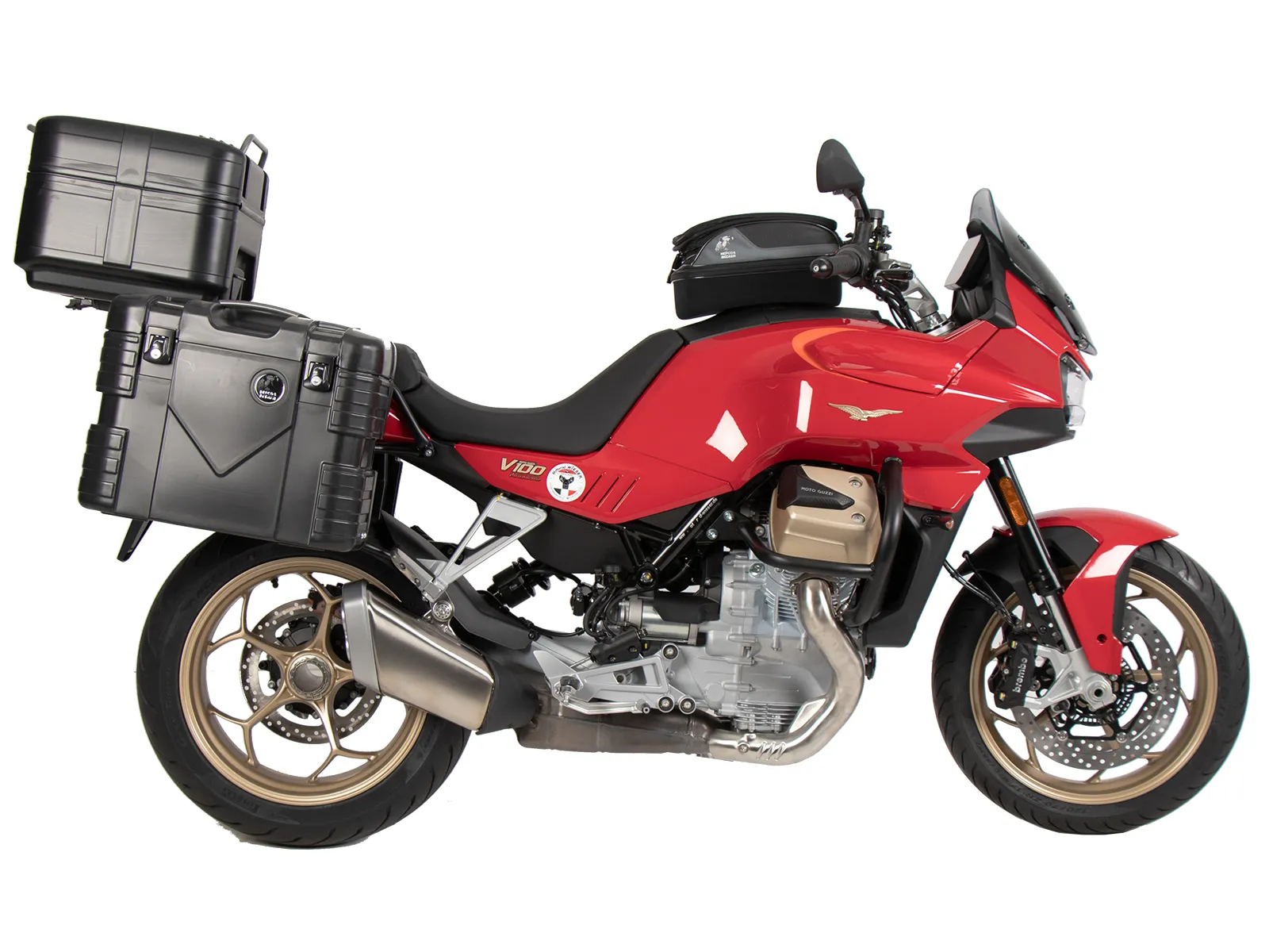 Alurack top case carrier black for Moto Guzzi V100 Mandello / S (2022-)