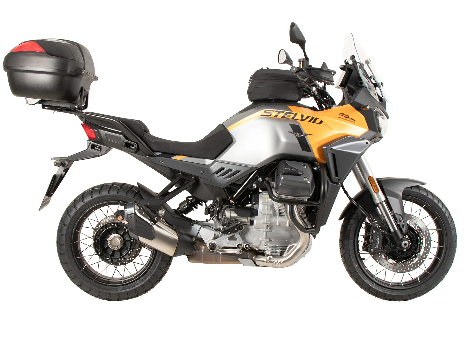 Easyrack top case carrier black for combination with original luggage rack for Moto Guzzi Stelvio (2024-)