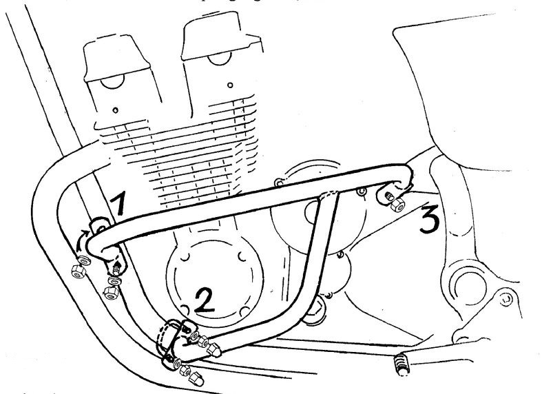 Engine guard chrome Honda CB 750 sevenfifty / 1992 >