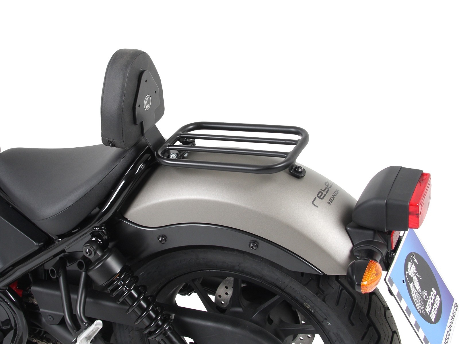 17  18 TS1160B Specific black backrest with pannier rack HONDA CMX 500 Rebel 