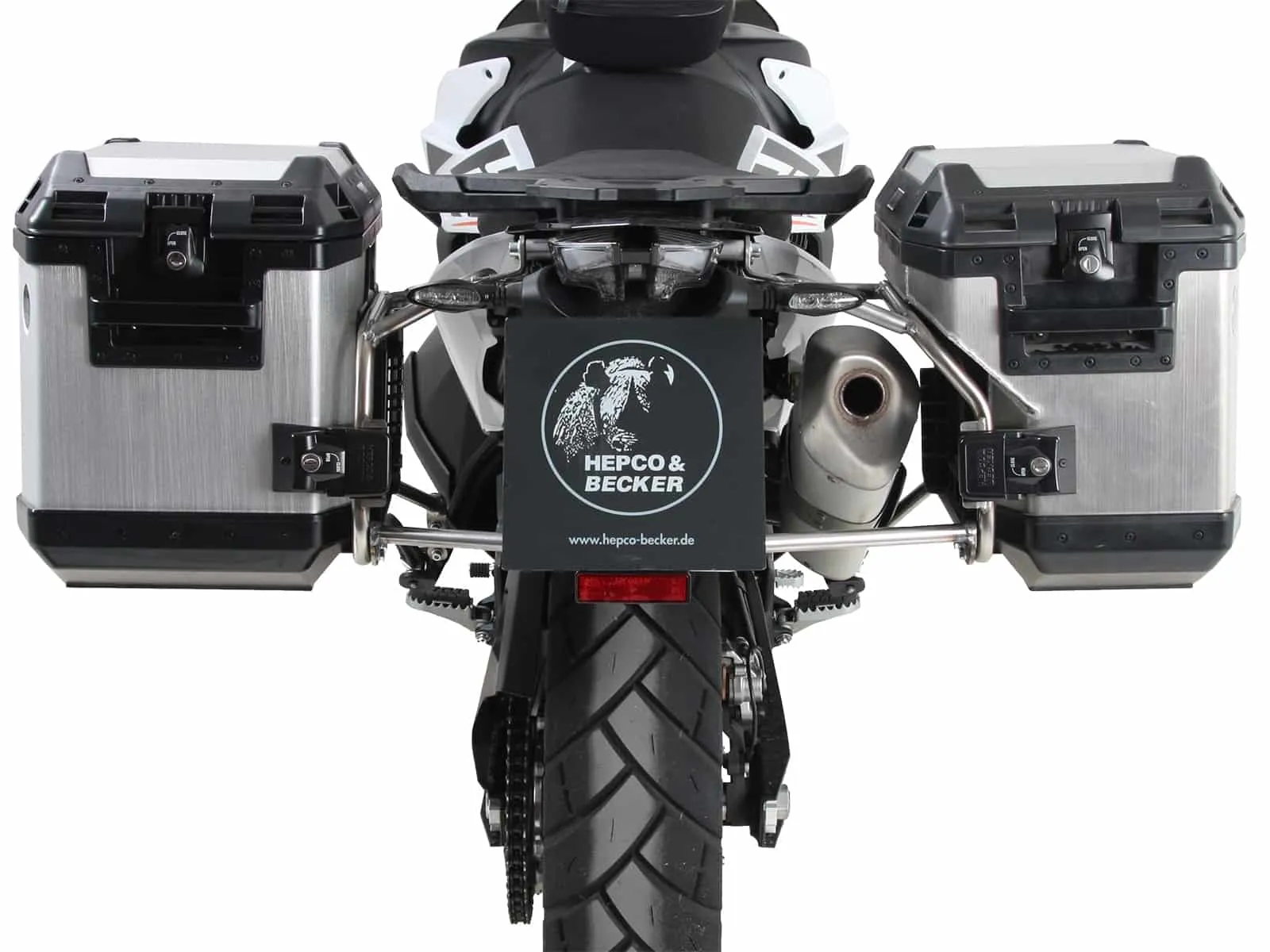 Case carrier set cutout stainless steel incl. Xplorer cutout silver Case set for KTM 790 Adventure/R (2019-2021)