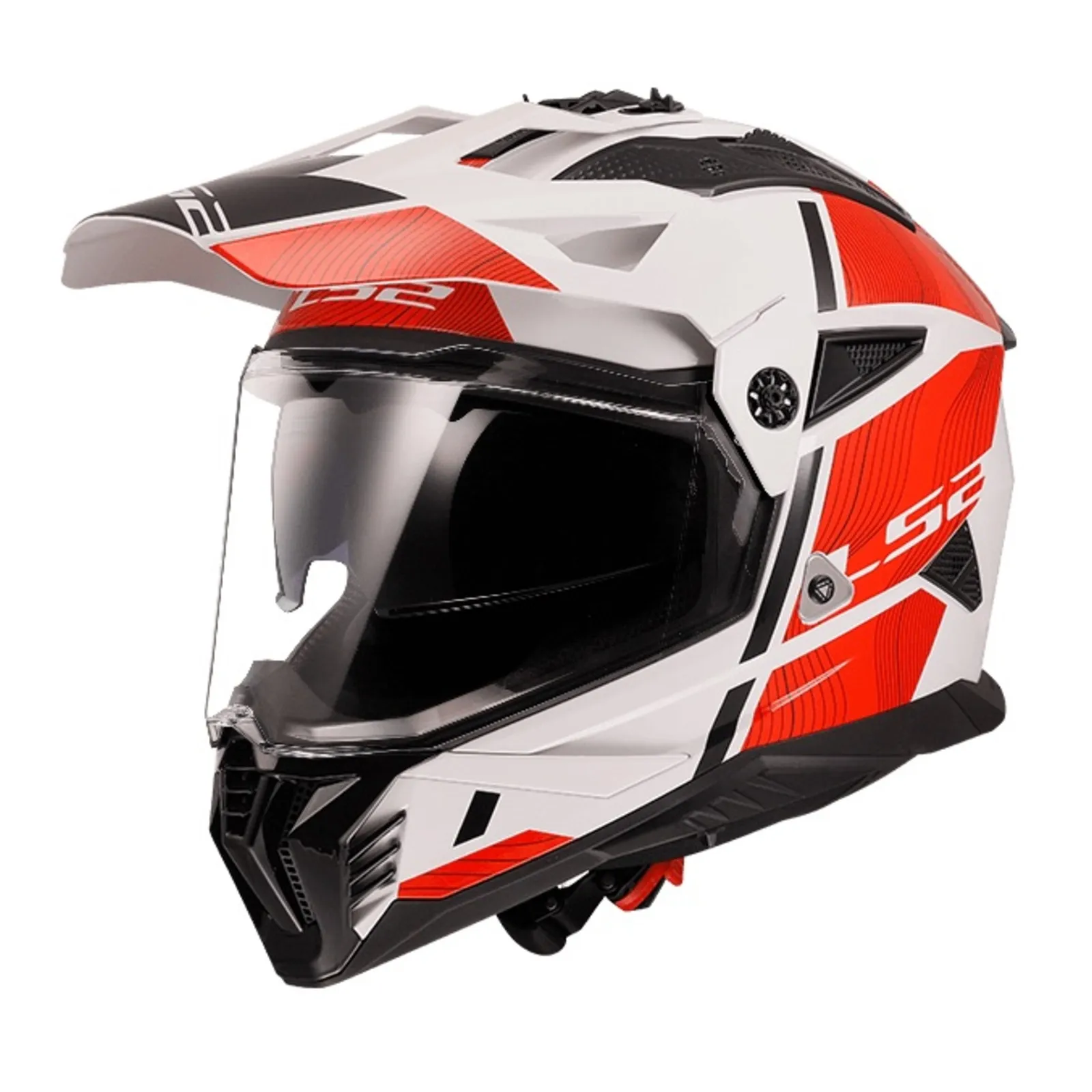 LS2 MX702 Pioneer II - Hill White / Red (XS)