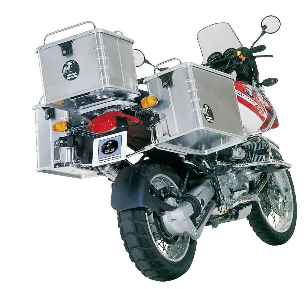 Hepco & Becker motorcycle accessories and luggage for BMW's R1150GS. Hepco & Becker & more from Motorcycle Adventure Products 