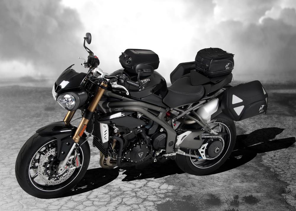 TRIUMPH Speed Triple 1050 S 2016 on with Hepco & Becker motorcycle luggage and accessories from Motorcycle Adventure Products