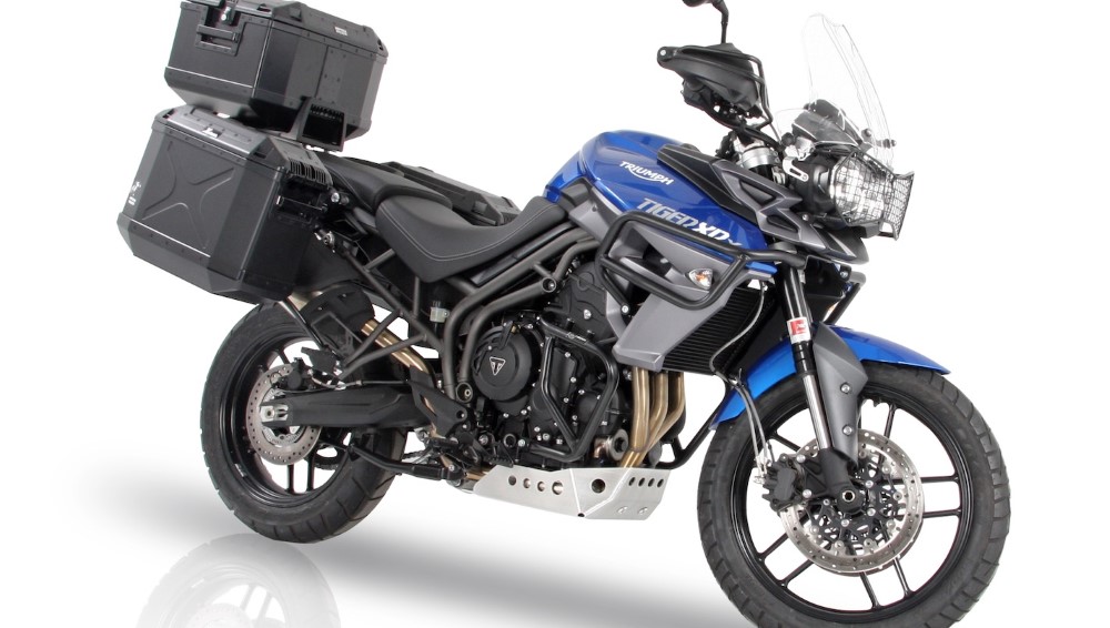 Triumph Tiger 800 & XR motorcycle acessories from Hepco & Becker & more imported by Motorcycle Adventure Products