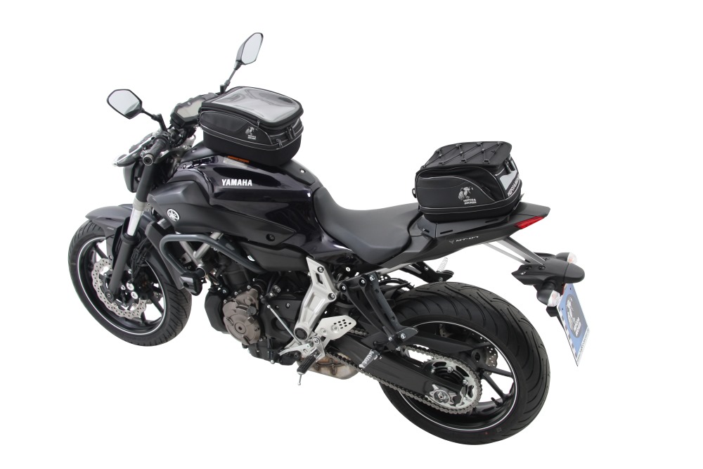 Yamaha MT-07 with Hepco & Becker motorcycle luggage and accessories from Motorcycle Adventure Products