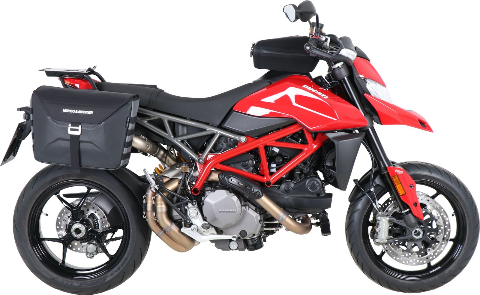 Ducati Hypermotard 950 SP premium quality motorcycle accessories & luggage Made in Germany, Hepco&Becker Enduristan Roxspeed by Motorcycle Adventure Products