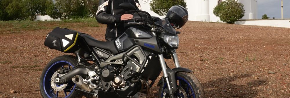 Hepco & Becker ROYSTER C-Bow mounted motorcycle soft sidebags on Yamaha MT07 - Imported by Motorcycle Adventure Products 