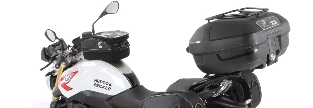 ORBIT motorcycle top case on BMW R1200R from Hepco & Becker and Motorcycle Adventure Products