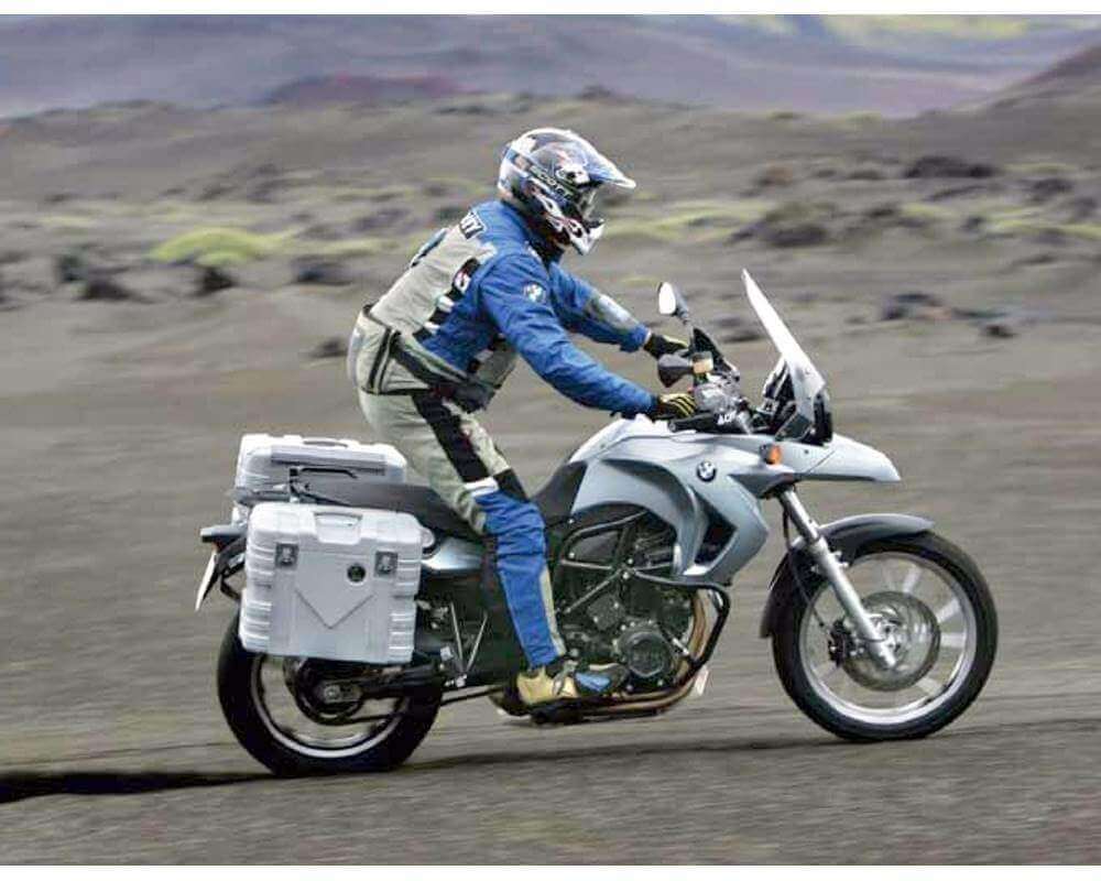 GOBI Silver under test in Iceland with F650GS