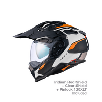 NEXX X.WED3 KEYO ADVENTURE HELMET WHITE ORANGE MT
