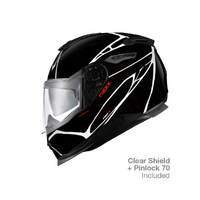 NEXX Y.100 B-SIDE BLACK WHITE HELMET