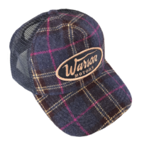 Warson Motors Flannel Check Cap Blue
