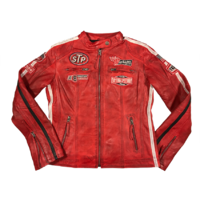 Warson Motors Womens Daytona Red Leather