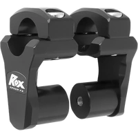 2" Pivoting Bar Risers for 1 1/8" Handlebar - Black Anodised