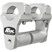 2" clear Pivoting Bar Risers for 1 1/8" Handlebar (with Extended Stem)