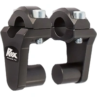 2" Pivoting Bar Risers for 7/8" Handlebar - Black Anodised