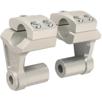 2" Pivoting Deluxe Bar Risers for 7/8" Handlebar - Clear Anodised