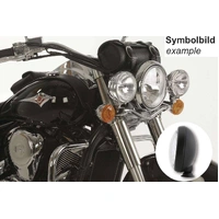 Twinlight auxiliary headlight set (high beam) incl. holder and cable black for Kawasaki VN 900 Classic/Vulcan (2006-)