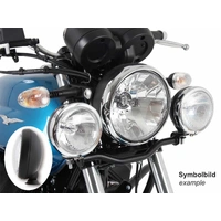 Twinlight auxiliary headlight set (high beam) incl. holder and cable black for Moto Guzzi V7 III (Carbon, Milano, Rough) (2018-2020)