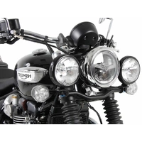 Twinlight auxiliary headlight set (high beam) incl. bracket and cable black for Triumph Bonneville Speedmaster (2018-)