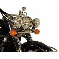 Twinlight auxiliary headlight set (high beam) incl. holder and cable chrome for Honda VT 750 Shadow (2004 -2007)