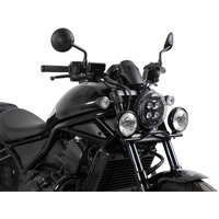Twinlight auxiliary headlight set (high beam) incl. holder and cable black for Honda CMX 1100 Rebel / DCT (2025-)