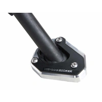 Side stand plate silver/black for Kawasaki Ninja 400 (2018-2023)