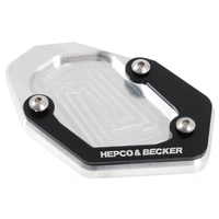 Side stand plate silver/black for BMW R 1200 GS Adventure (2006-2013)