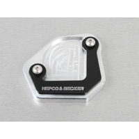 Side stand plate silver/black for BMW F 650 GS (2008-2011)