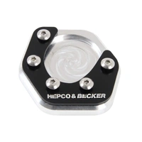 Side stand plate silver/black for KTM 690 Duke/R (2012-2015)