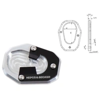 Side stand plate silver/black for Triumph Tiger 900 / Rally / Rally Pro (NOT SUITABLE FOR GT / GT Pro/ GT LOW) (2020)