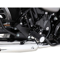 Pillion footrest relocation black for Kawasaki W 800 Street/cafe (2019-2025)