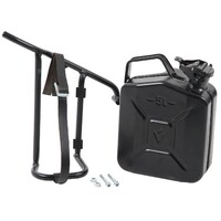 CANISTER 4 LTR. INCL. HOLDER LEFT CUTOUT - BLACK FOR HARLEY-DAVIDSON DYNA LOW RIDER/ WIDE GLIDE/STREET BOB / FAT