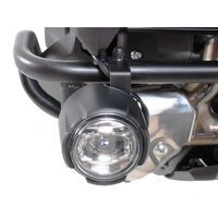 Black adapter set for original auxiliary headlights for combination with Hepco&Becker engine guard for Honda NT 1100 (2022-2024)