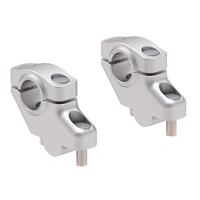 Handlebar riser with offset for Yamaha XJ 6/Diversion (2009-2016), 30mm high, 21mm back - Silver