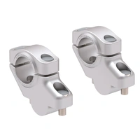 Handlebar riser with offset for KTM 1090 Adventure (2017-2018), 30mm high, 21mm back - silver