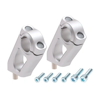 Handlebar riser with offset 20 mm high, 30 mm back, silver for BMW R 1200 GS Adventure (2008-2012)