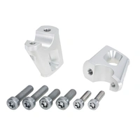 Handlebar riser with offset 25 mm high, 23 mm back, silver for BMW R nineT Urban G/S (2017-2023)