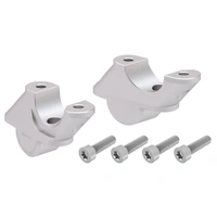 Handlebar riser with offset 30 mm high, 21 mm back, silver for BMW R 1250 RS (2019-2025) (only for RS handlebars)