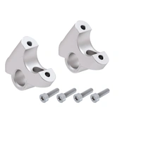 Handlebar riser with offset 30 mm high, 24 mm back, silver for BMW R 1250 RT (2021-2025)