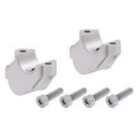 Handlebar riser with offset 30 mm high, 15 mm back, silver for BMW F 800 GS (2008-2018)
