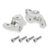 Handlebar riser with offset 30 mm high, 33 mm back, silver for BMW R 1300 RT (2025-)