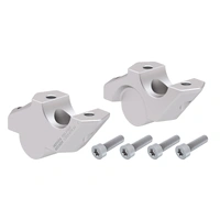 Handlebar riser with offset 30 mm high, 25 mm back, silver for BMW F 900 XR (2025-)