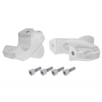 Handlebar riser with offset 32 mm high, 21 mm back, silver for BMW R 1300 R (2025-)