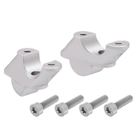 Handlebar riser with offset 30 mm high, 21 mm back, silver for BMW R 1200 R (2015-2018)