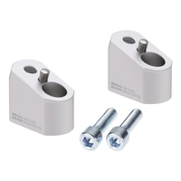 Handlebar riser with offset 30 mm high, 20 mm back, silver for Triumph Tiger 800 (2010-2020)