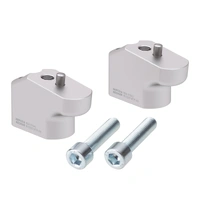 Handlebar riser with offset 30 mm high, 25 mm back, silver for Triumph Tiger 900 Rally / GT / Pro (2020-2023)