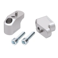 Handlebar riser with offset 30 mm high, 25 mm back, silver for Triumph Tiger 850 Sport (2021-2024)